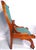 Teal 1880s Victorian Era Professionally Restored Child's Mahogany Slipper Chair For Sale - Image 8 of 10