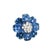 A striking brooch (that can also be worn as a pendant) featuring a captivating array of mixed-cut blue sapphires, weighing...