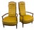 1960s Gilliam Distinctive Furniture High-Back Lounge Armchairs in Gold For Sale
