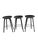 Beautiful set of three modern Scandinavian bar stools designed by Hee Welling for HAY. Features sculpted upholstered seats...