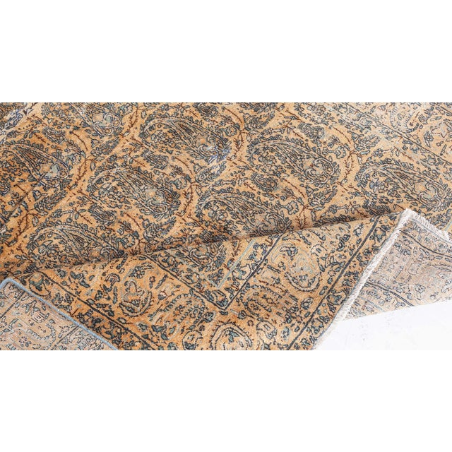 Late 19th Century 19th Century Persian Tabriz Honey Yellow and Black Handwoven Wool Rug For Sale - Image 5 of 8