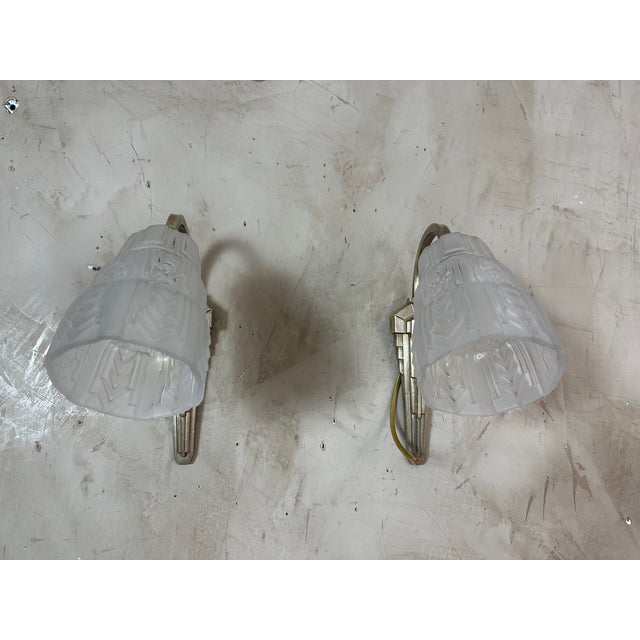 Art Deco Wall Lights, 1930, Set of 2 For Sale - Image 4 of 18