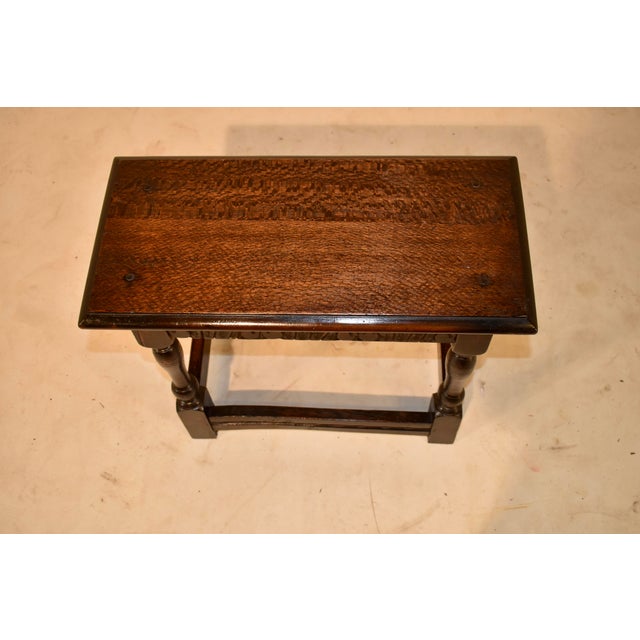 Late 19th Century English Oak Carved Joint Stool For Sale In Greensboro - Image 6 of 8