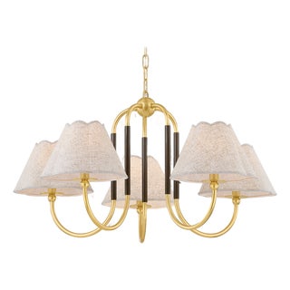 Mitzi Janie 33 in. 5 Light Chandelier in Aged Brass and True Bronze Finish For Sale