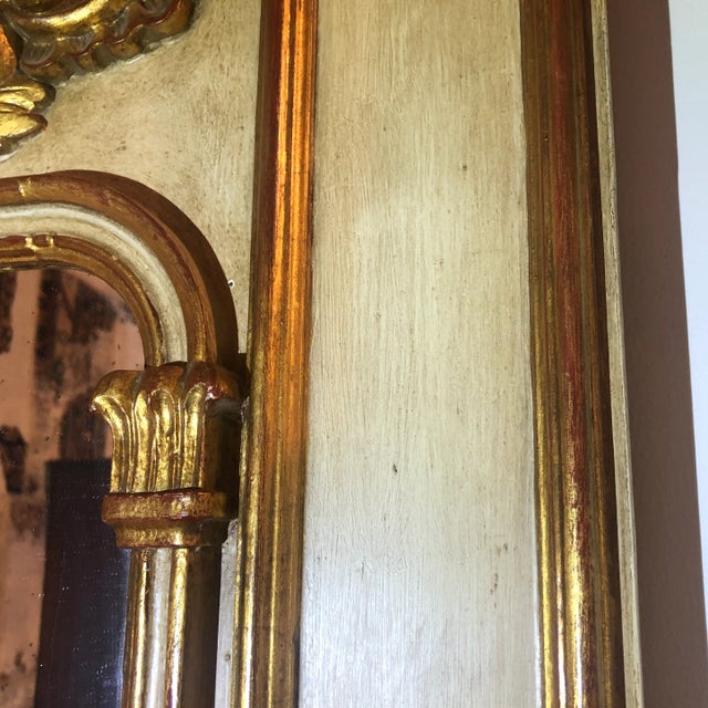 Glass Italian Hand Painted Mirror For Sale - Image 7 of 12