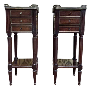 Louis Xvi Style Bedside Tables, Set of 2