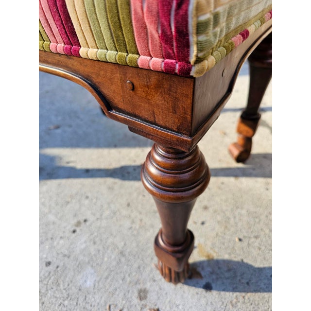 Brown Large Late 20th Century High-Quality Bespoke Georgian Style Footstools- a Pair For Sale - Image 8 of 12