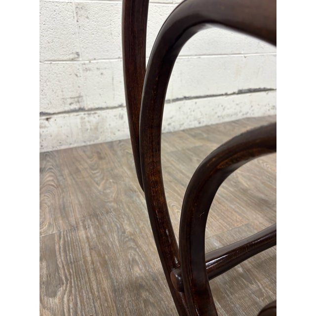 Vintage Thonet Style Bentwood Beechwood Cane Seat Cane Back Rocking Chair For Sale - Image 16 of 17