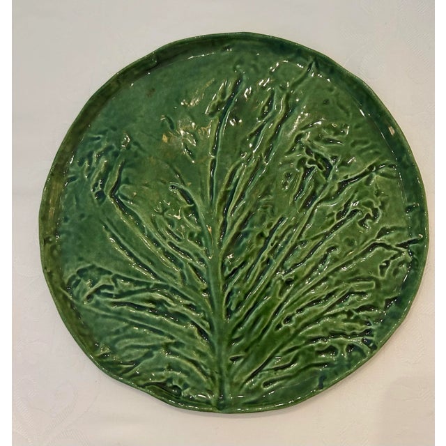 1960s 1960’s Pat Young Handmade Original Leafy Green Place Setting- 5 Pieces For Sale - Image 5 of 12