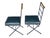 Sculptural Iron X-Frame Dining Chairs in Dark Green Leather – Set of 4 For Sale - Image 12 of 15