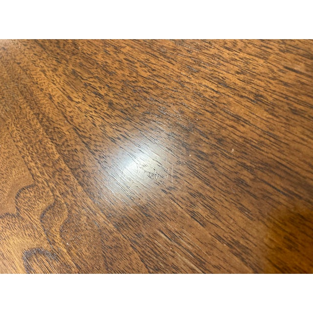 Brown Mid 20th Century Transitional Gustavian Style Dining Room Table For Sale - Image 8 of 10