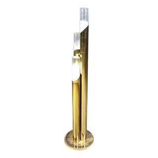 Vintage Brass and Murano Glass Floor Lamp, Italy, 1970s For Sale
