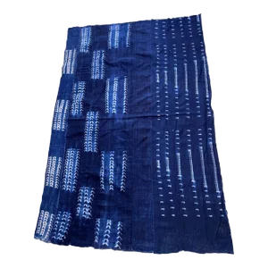 Vintage Indigo& White Cloth - Mossi Tribe Burkina Faso 36" by 55"