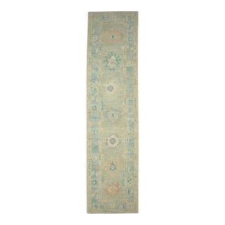 Turkish Oushak Runner Rug 2'11" x 11'5" #17438 For Sale