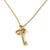 Contemporary Mid 20th Century Tiffany & Co 18K Yellow Gold Diamond Key Pendant Necklace For Sale - Image 3 of 7