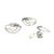 1990s Mikimoto Estate Akoya Pearl Cufflinks + Tie Pin Set Sterling Silver 6.75 mm For Sale - Image 4 of 5