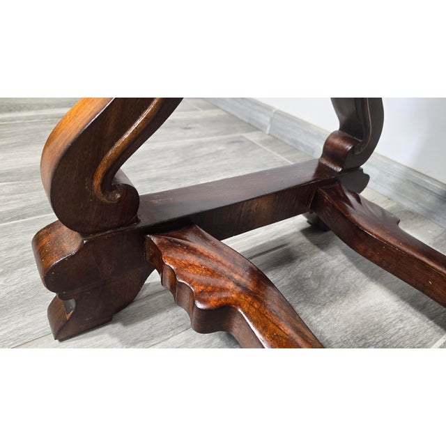 Vintage Biedermeier Walnut Table For Sale - Image 9 of 13