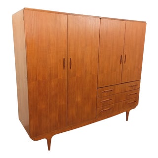 Vintage Scandinavian Teak Wardrobe, 1960s For Sale