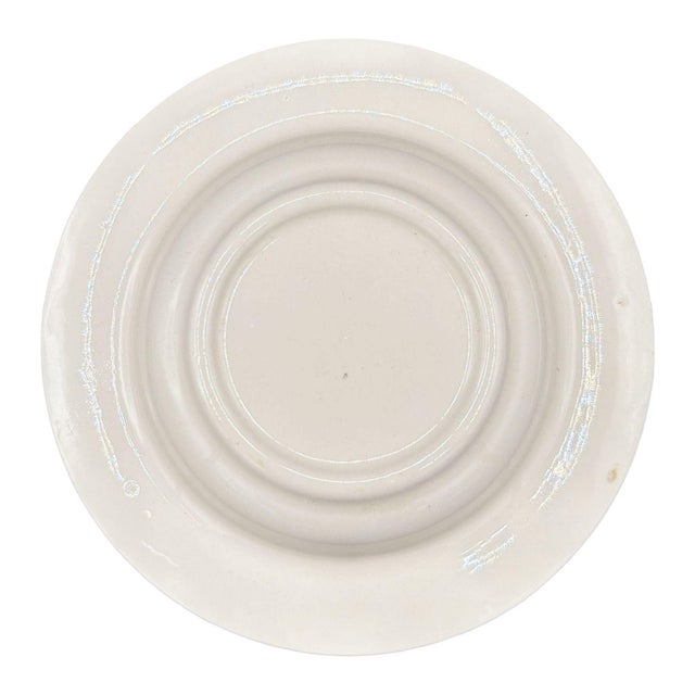 1977 Art Deco Style 8” Porcelain Hollywood Bowl Round Ashtray, Signed For Sale - Image 4 of 5