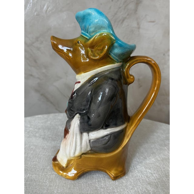 Ceramic Slipware Pig Pitcher, 1920s For Sale - Image 7 of 14