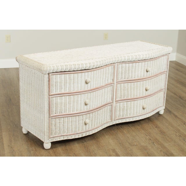 Vintage Painted Wicker 6 Drawer Dresser Chairish