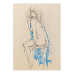 1990 Neil Meitzler Seated Female Nude