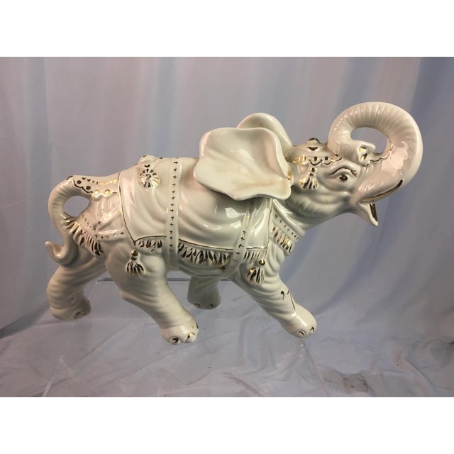 1960s Vintage Ceramic Elephant Figurine Chairish