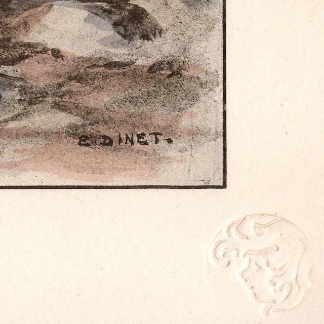 Alphonse-Étienne Dinet, Nasreddine Dinet, Étienne Dinet, Jeux De Fillettes, 1898, Lithograph & Paper For Sale - Image 3 of 6