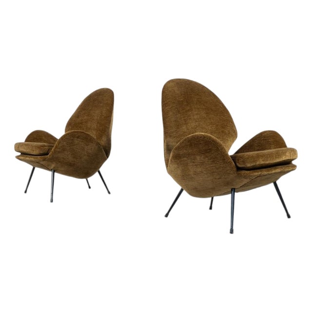 Vintage Italian Lounge Chairs, 1950s, Set of 2 For Sale
