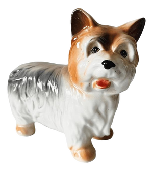 Mid-Century Porcelain Yorkshire Terrier Dog Figurine from Imoto, 1960s
