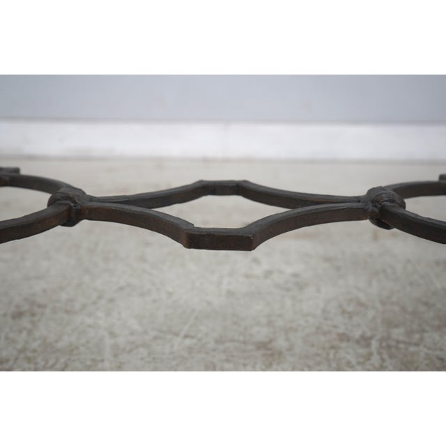 Wrought Iron Base Glass Top Coffee Table For Sale - Image 11 of 13
