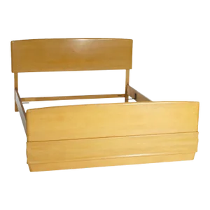 Mid-Century Modern Heywood Wakefield Double Bed, Wheat Finish, 1950