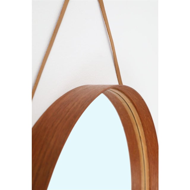 Mid-Century Modern Teak Model 103 Wall Mirror from Glas Mäster, Markaryd, Sweden, 1970s For Sale - Image 9 of 13
