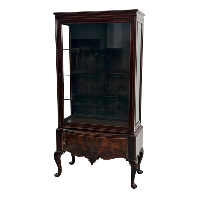 Antique Glass Cabinet in the style of Gerstel, 1930s For Sale