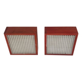 Mid-Century Modern Swedish Flush Mounts in Pine, 1970s, Set of 2 For Sale