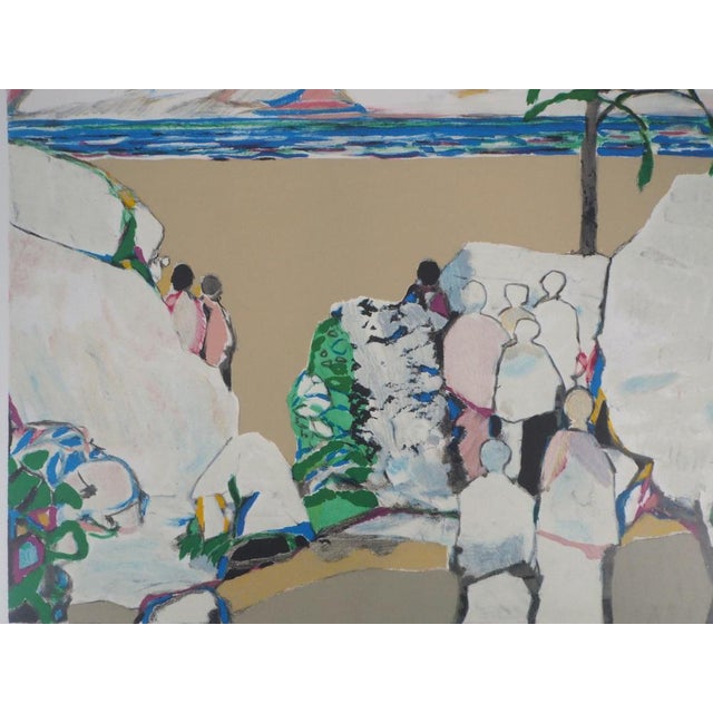 Gabriel Godard, Cortège sur la plage, Lithograph For Sale - Image 4 of 6