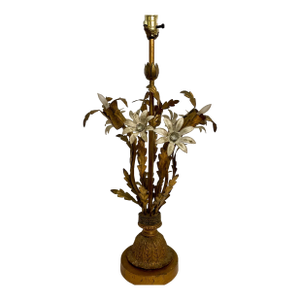 Painted Gilt Italian Tole Lamp
