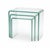 Pair of Italian Waterfall Glass Nesting Tables, 20th Century For Sale - Image 9 of 9