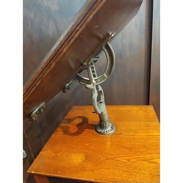 Vintage Book Display Stand Music Table Shelf Wood For Sale - Image 9 of 9