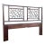 1970s Vintage McGuire Dark Bamboo & Ebonized Mahogany Leather Queen Size Headboard For Sale