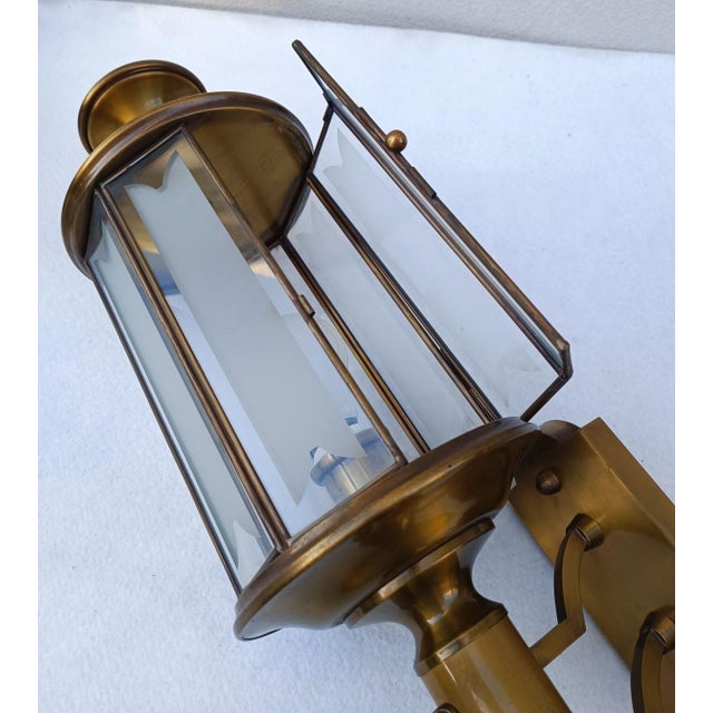 Gilt Bronze and Glass Wall Lamps, 1960s, Set of 2 For Sale - Image 4 of 9