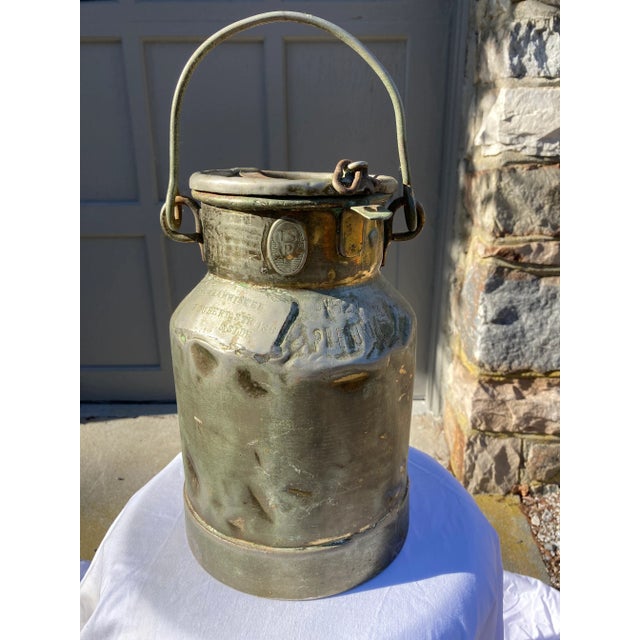 Antique Heavy Brass South African Milk Pail For Sale - Image 10 of 10