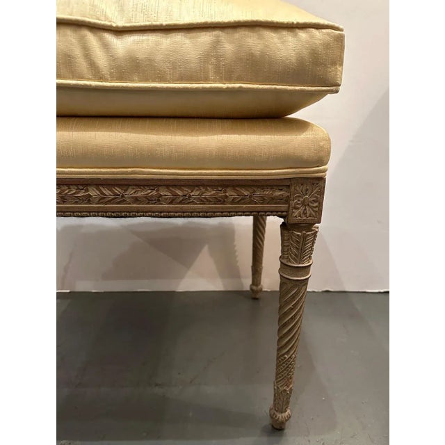 French Early 1900s Turn-of-the-Century, French, Spiral Leg Bench For Sale - Image 3 of 7