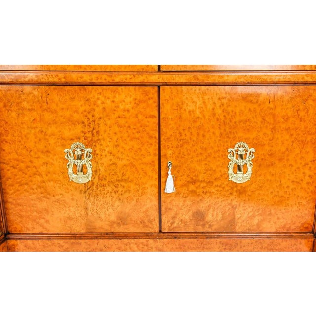 Charles X French Burr Maple and Ormolu Bookcase, 19th Century For Sale - Image 4 of 18