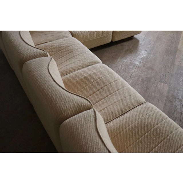Cream Novemila 9000 Sofa by Tito Agnoli for Arflex, 1969, Set of 6 For Sale - Image 8 of 13