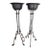 Antique Wrought Iron Plant Stands With Pot - Set of 2 For Sale