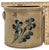Excellent Antique 1870s American Blue Double Flower Decorated 3 Gallon Stoneware Crock by J Fisher in Lyons New York For Sale - Image 12 of 16