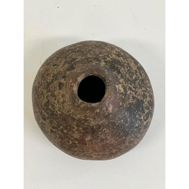 Rustic Antique Primitive Clay Pot – Rustic Hand-Formed Earthenware Vessel For Sale - Image 3 of 6