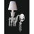 Collection regina wall lamp, metal and crystal, nca 202/ws by jago dimensions: d 13 x h 45 cm. Materials: metal, crystal....