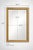 Title Large Hollywood Regency Style Gilt Wall Mirror – Textured Sunlit Brass Frame – 52" x 34.5" – Decorative Beaded Frame...